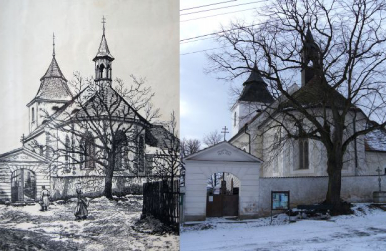 Kostel sv. Václava ve Žďáru - historické srovnání