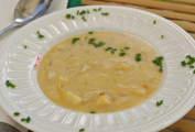 Květáková polévka.