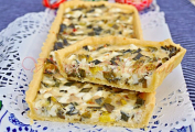 Quiche s pórkem a čerstvým sýrem