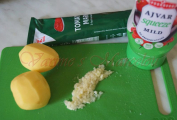 Česnek, Ajvar, rajský protlak a brambory
